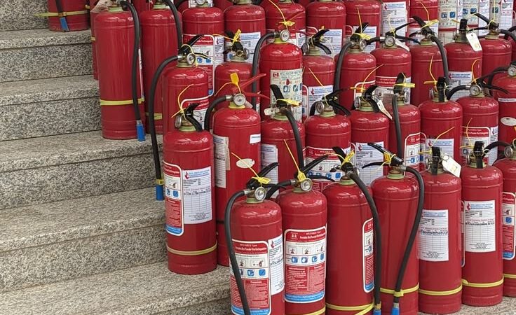 Fire extinguisher and fire fighting equipment supplied by NCR Logistic