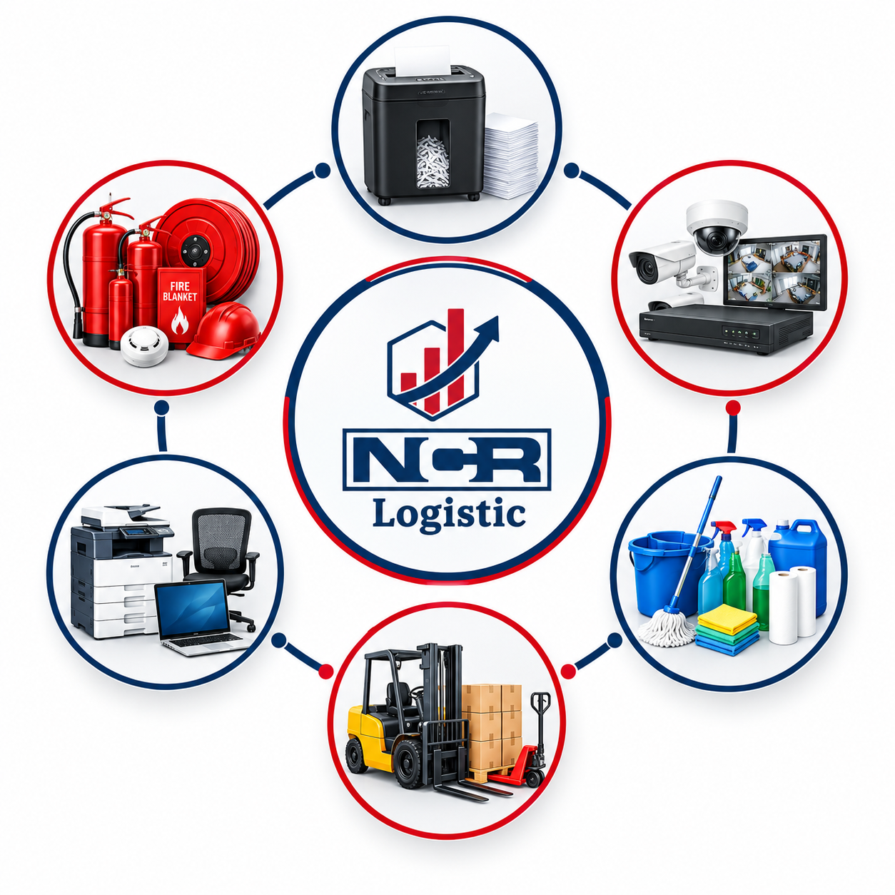 NCR Logistic offers paper shredder service, Fire extinguishers, CCTV security system, Office equipment on rent, Hygiene products, Material Handling Equipment in Delhi NCR. NCR Logistic offers paper shredder service, Fire extinguishers, CCTV security system, Office equipment on rent, Hygiene products, Material Handling Equipment in Delhi NCR.